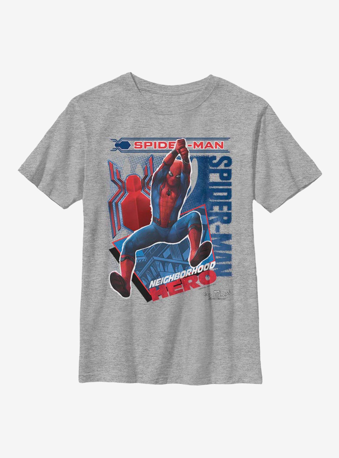 Marvel Spider-Man Action Swing Youth T-Shirt, ATH HTR, hi-res view 1