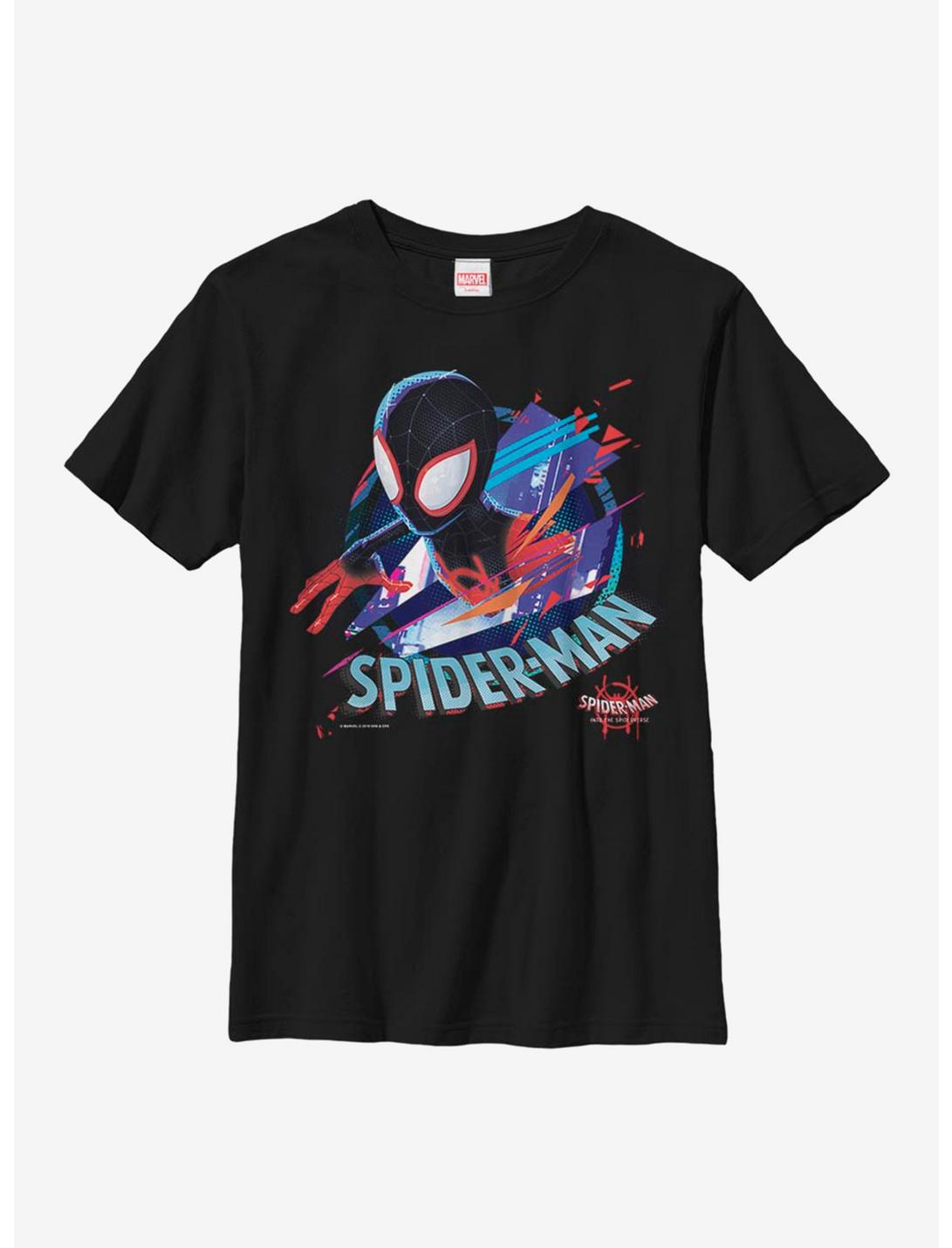 Marvel Spider-Man Cracked Spider Youth T-Shirt, BLACK, hi-res