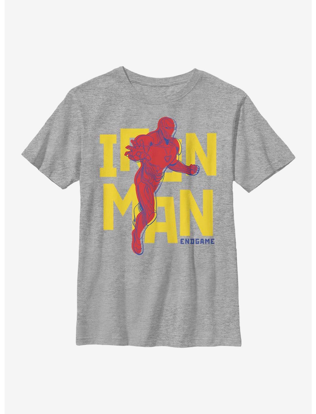 Marvel Iron Man Text Pop Youth T-Shirt, ATH HTR, hi-res