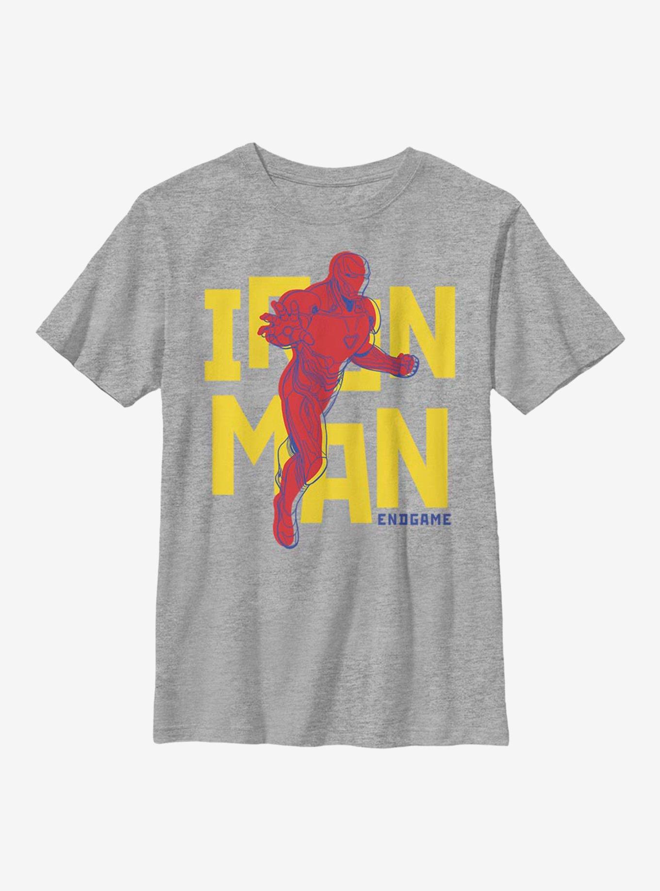 Marvel Iron Man Text Pop Youth T-Shirt, , hi-res