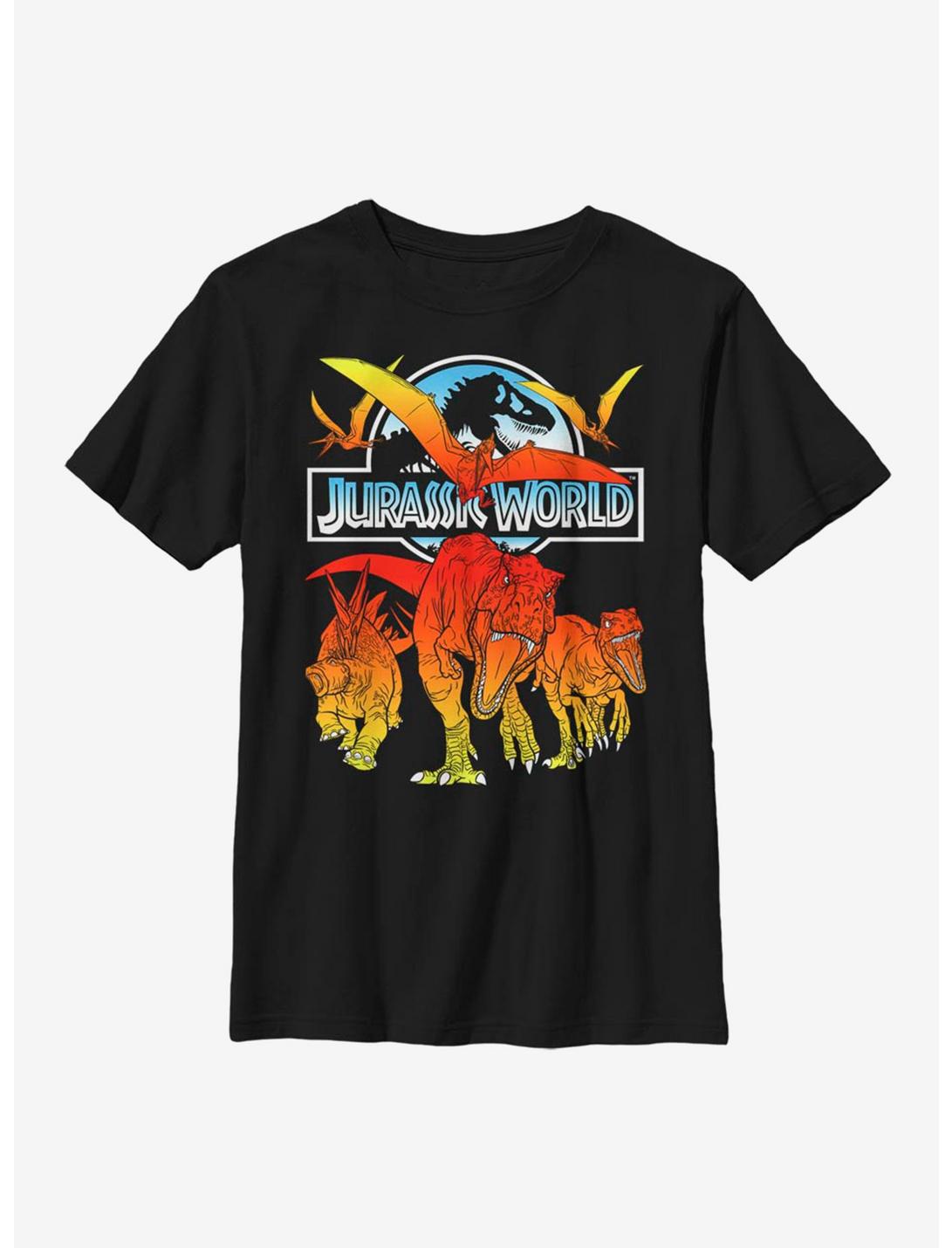 Jurassic World Hot Shots Youth T-Shirt, BLACK, hi-res