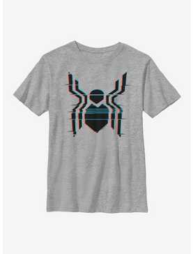 Marvel Spider-Man Glitch Spider Logo Youth T-Shirt, , hi-res