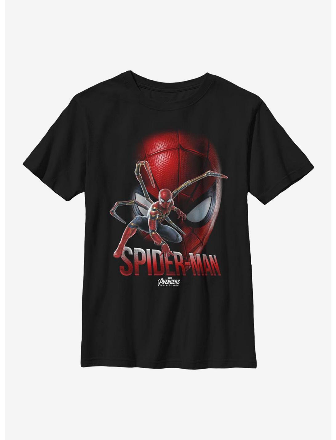 Marvel Spider-Man Iron Spider Face Youth T-Shirt, BLACK, hi-res