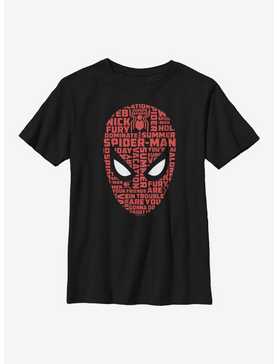 Marvel Spider-Man Spider Script Mask Youth T-Shirt, , hi-res