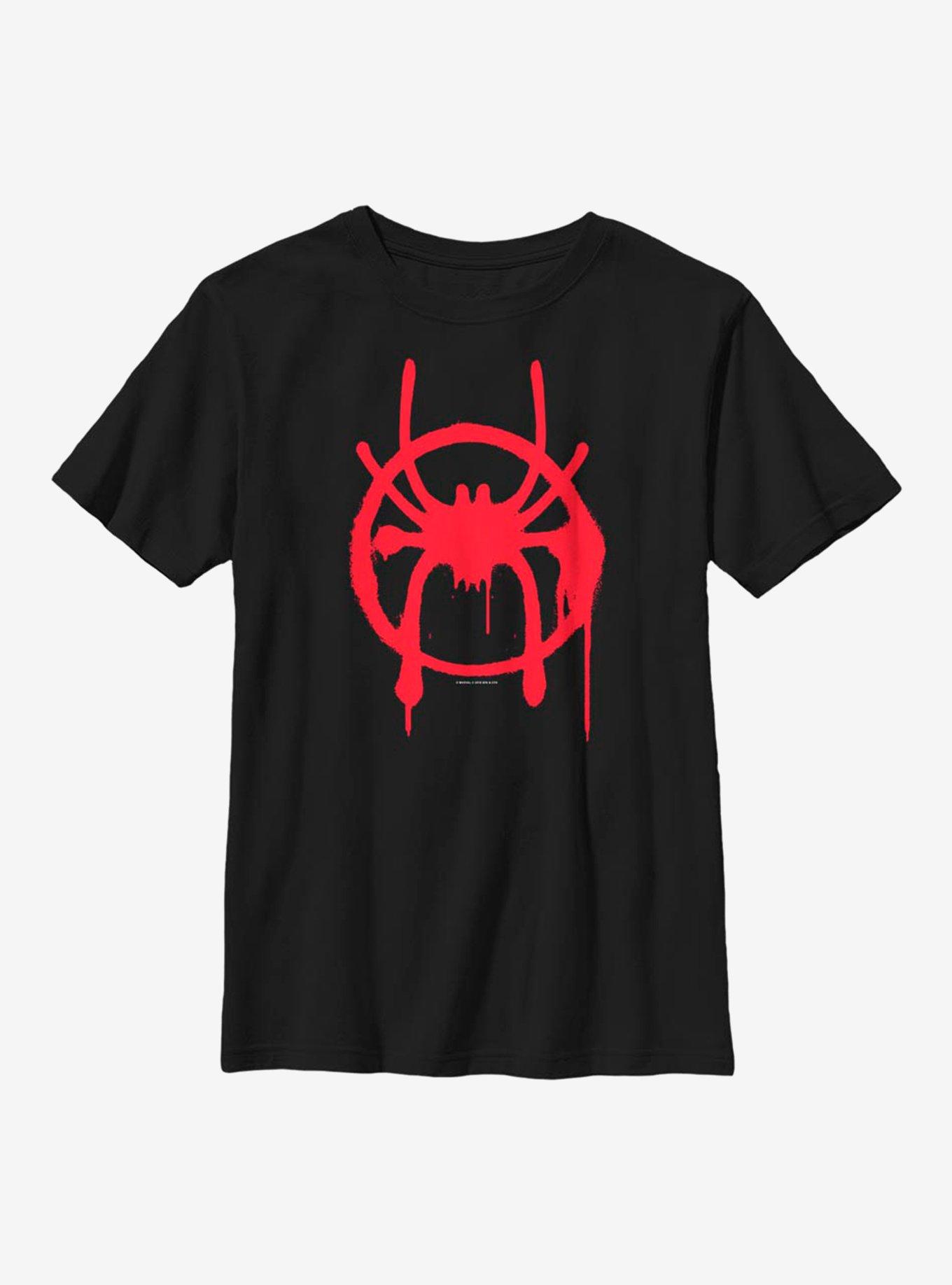 Marvel Spider-Man: Into The Spiderverse Miles Symbol Youth T-Shirt, , hi-res