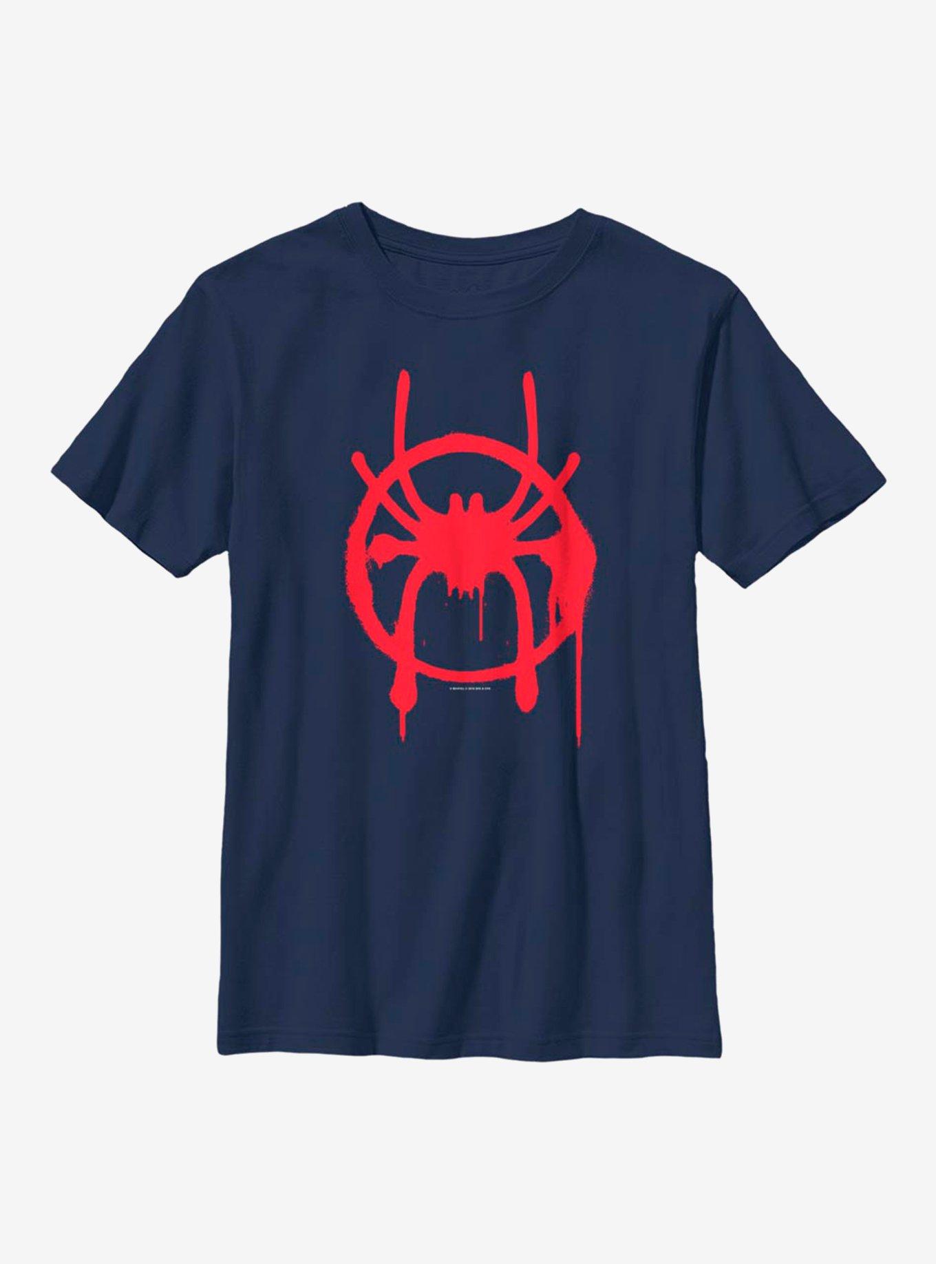 Marvel Spider-Man: Into The Spiderverse Miles Symbol Youth T-Shirt, , hi-res