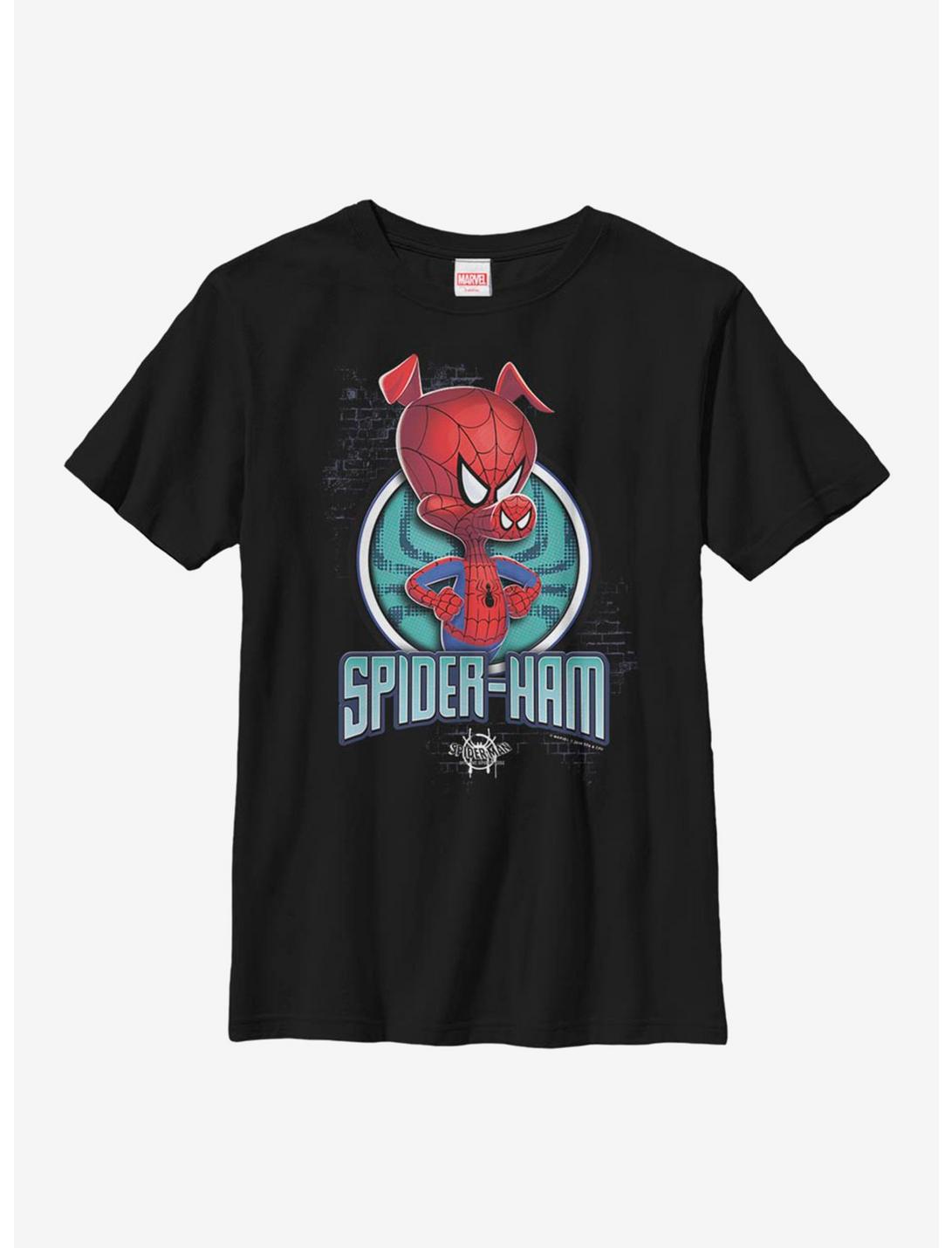 Marvel Spider-Man: Into The Spiderverse Spider Ham Youth T-Shirt, BLACK, hi-res