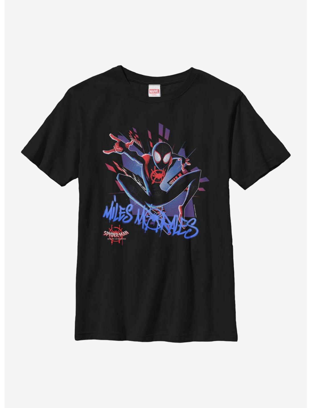 Marvel Spider-Man: Into The Spiderverse Spidey Explosion Youth T-Shirt, BLACK, hi-res