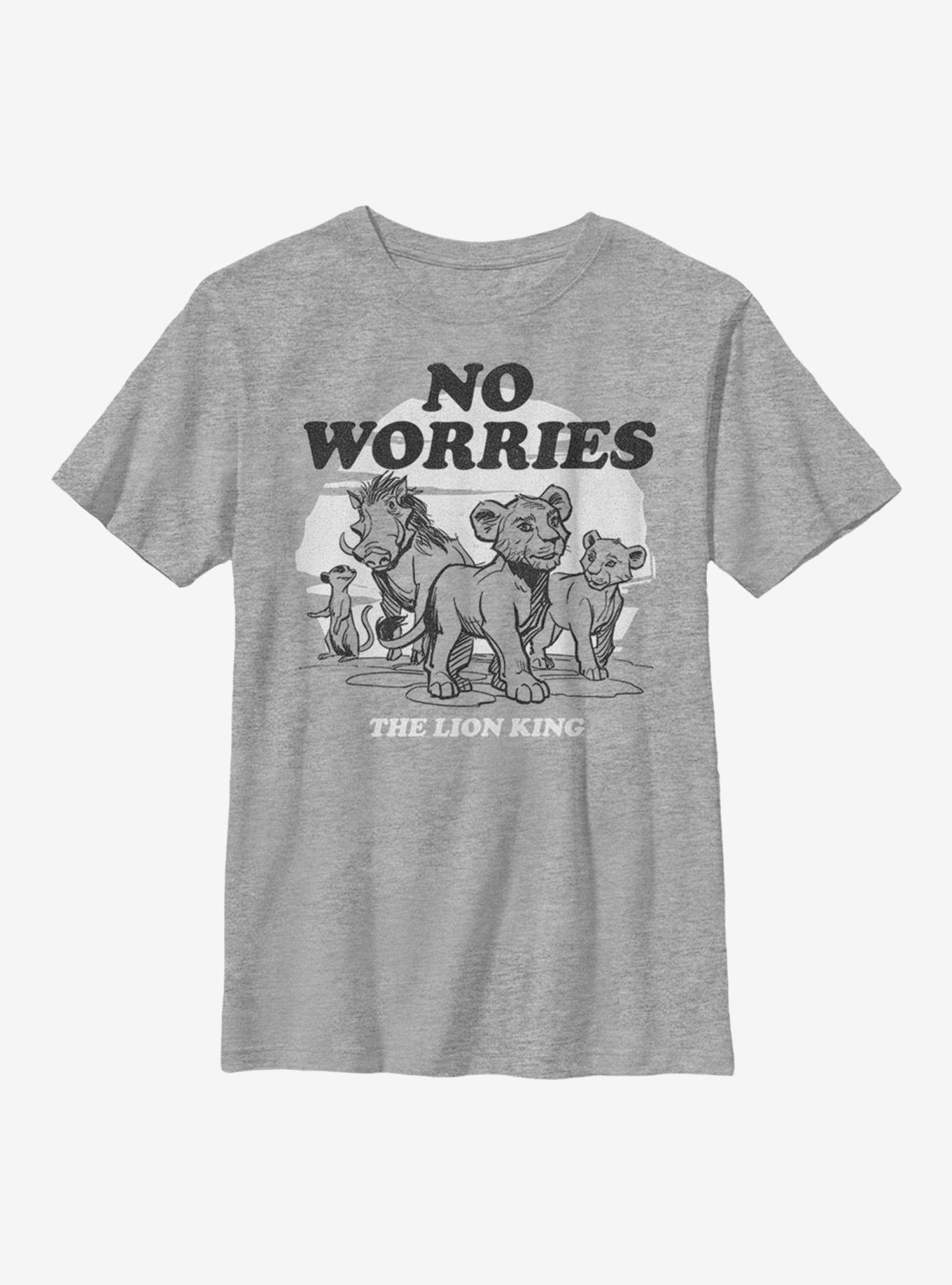 Disney The Lion King 2019 No Worries Youth T-Shirt, , hi-res