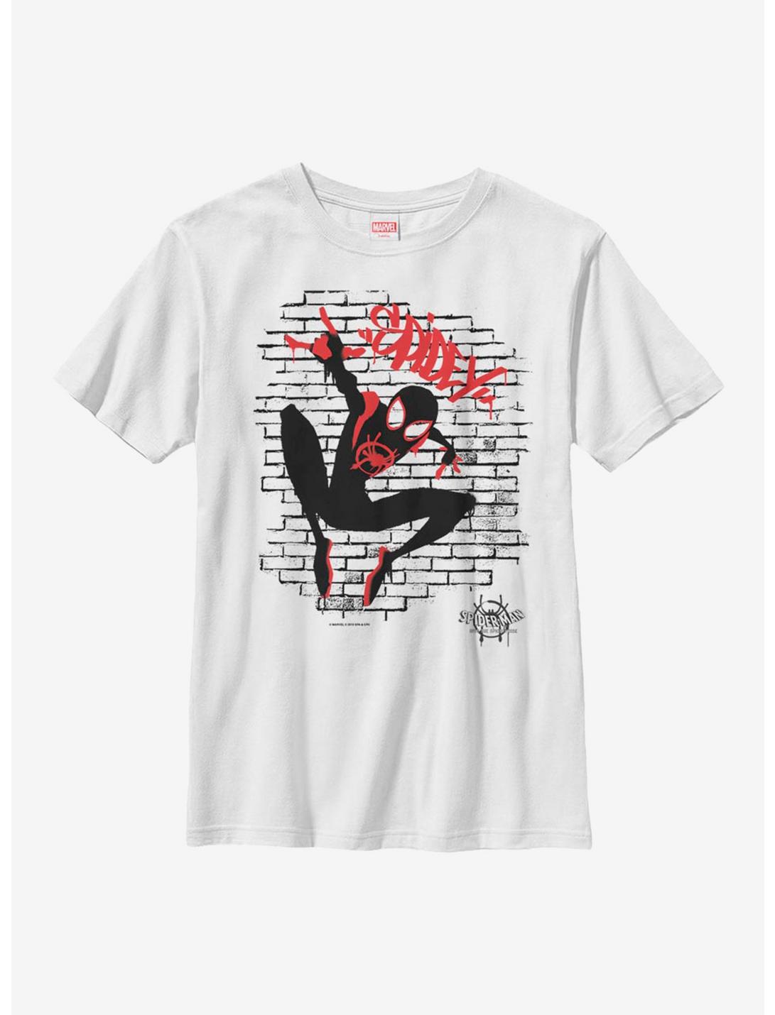 Marvel Spider-Man: Into The Spiderverse Grafitti Youth T-Shirt, WHITE, hi-res