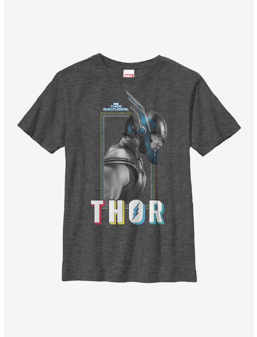 Marvel Thor Vibrant Thor Youth T-Shirt, CHAR HTR, hi-res