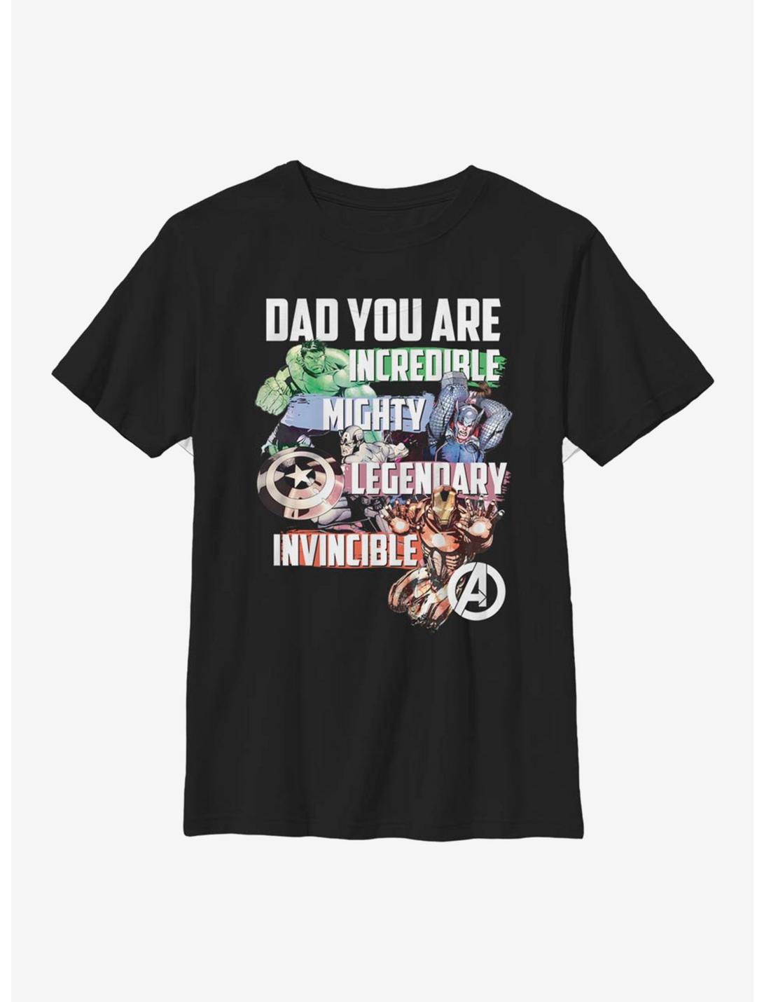 Marvel Avengers Avenger Dad Youth T-Shirt, BLACK, hi-res