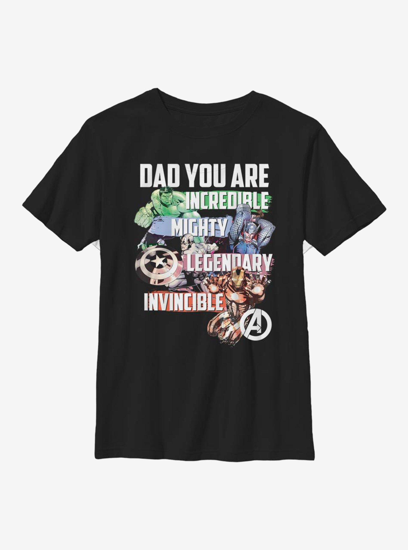 Marvel Avengers Avenger Dad Youth T-Shirt, BLACK, hi-res