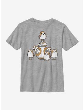 Star Wars Episode VIII The Last Jedi BB8 and Porgs Youth T-Shirt, , hi-res