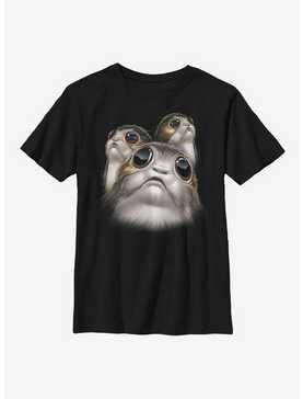 Star Wars Episode VIII The Last Jedi Big Face Porgs Youth T-Shirt, , hi-res