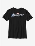 Marvel Avengers Game Brick Logo Youth T-Shirt, BLACK, hi-res