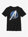 Marvel Avengers Game Circle Logo Youth T-Shirt, BLACK, hi-res
