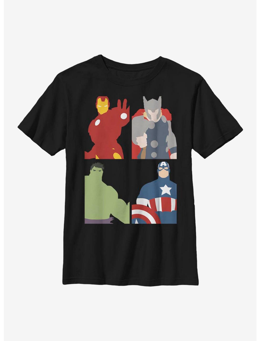 Marvel Avengers Block Party Youth T-Shirt, BLACK, hi-res