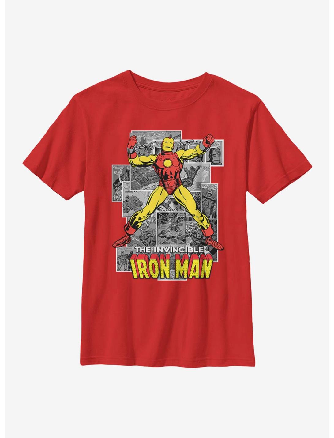 Marvel Iron Man Comic Ironman Youth T-Shirt, RED, hi-res