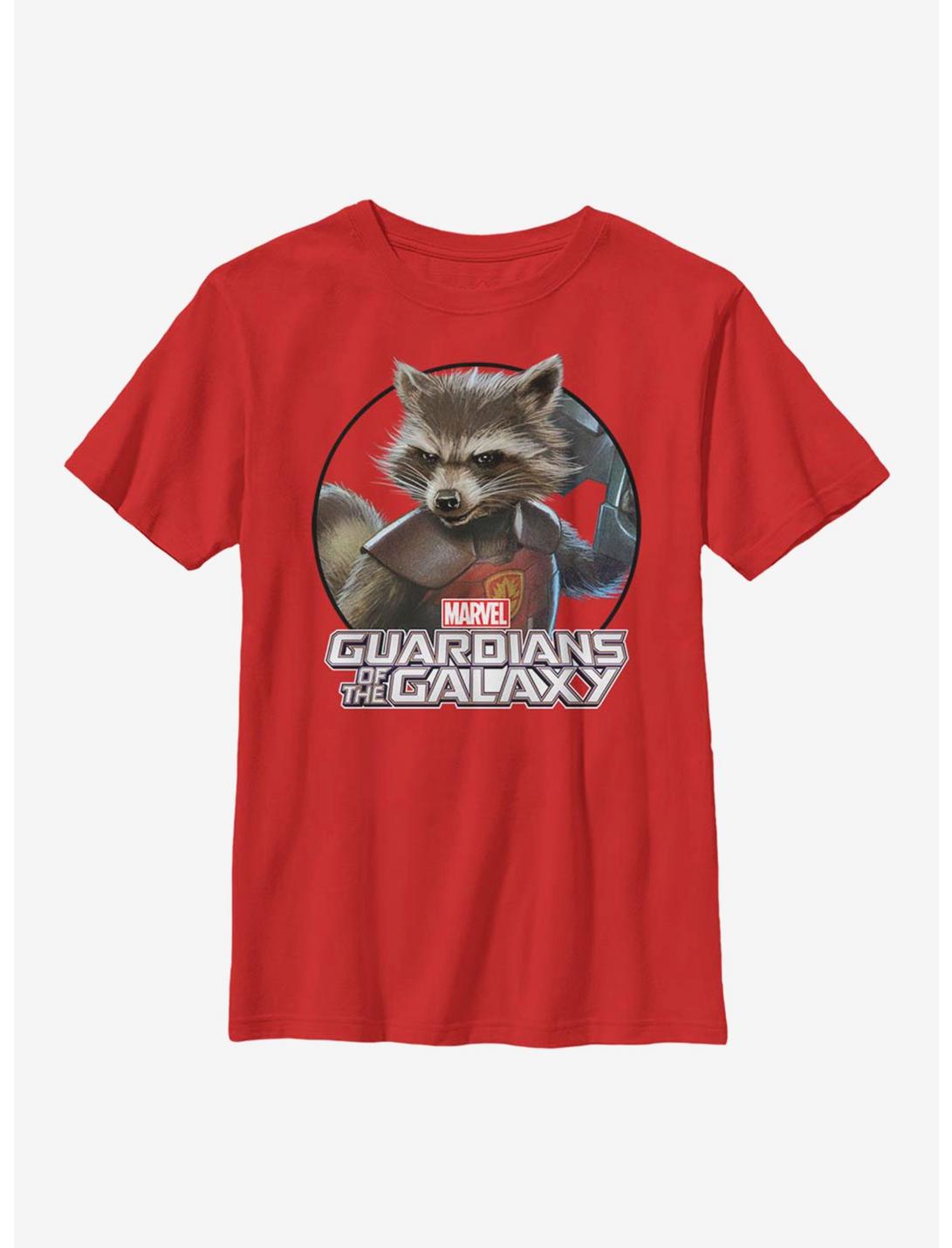 Marvel Guardians Of The Galaxy Dangerous Animal Youth T-Shirt, RED, hi-res