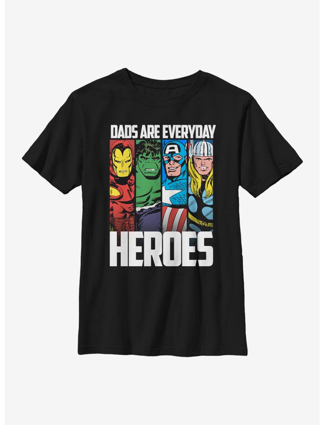 Marvel Avengers Everyday Hero Dad Youth T-Shirt, BLACK, hi-res