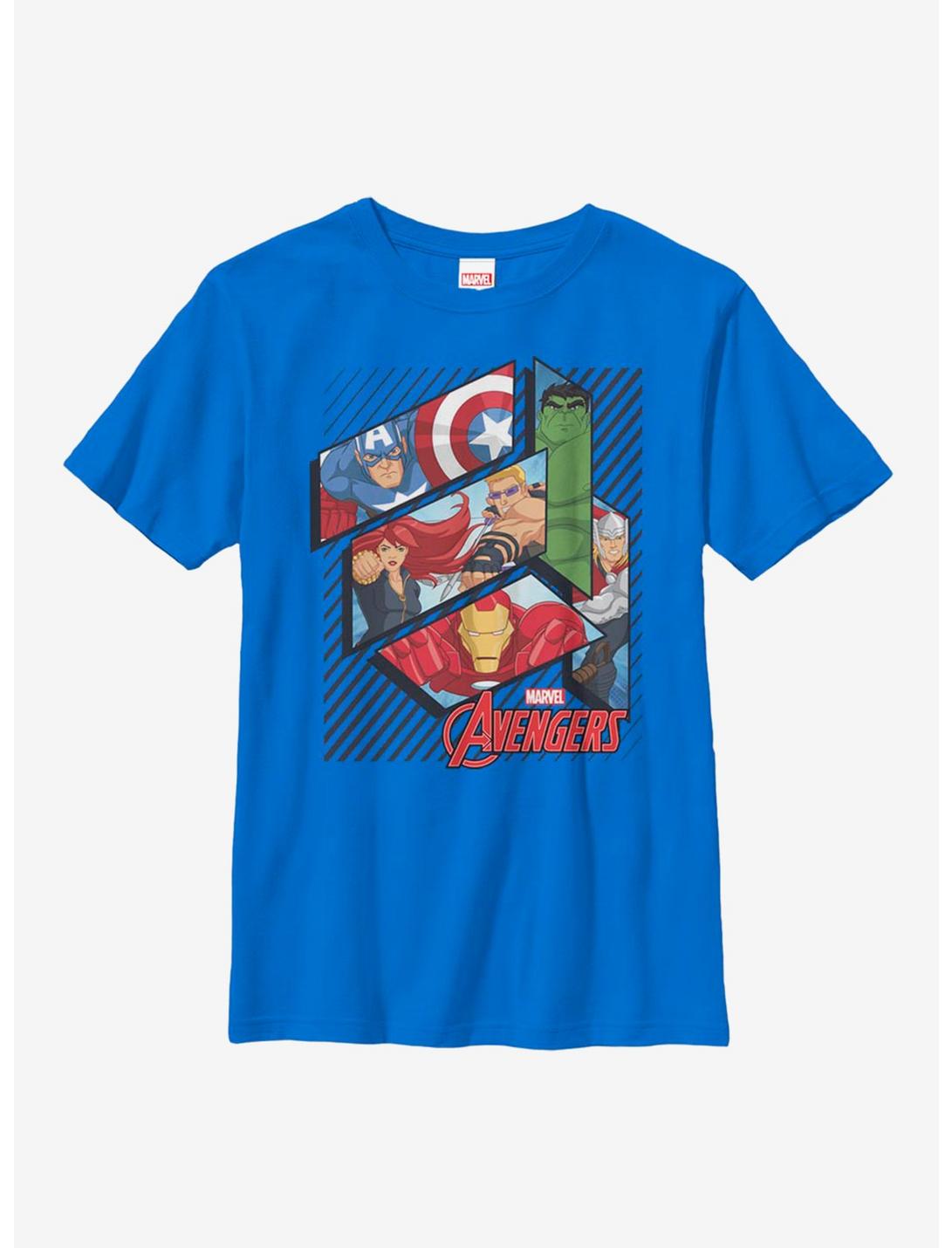 Marvel Avengers Geo Panels Youth T-Shirt, ROYAL, hi-res