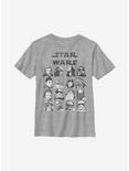 Star Wars Episode VIII The Last Jedi Last Jedi Grid Youth T-Shirt, ATH HTR, hi-res