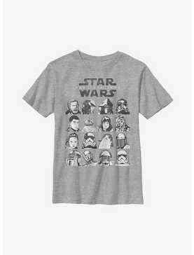 Star Wars Episode VIII The Last Jedi Last Jedi Grid Youth T-Shirt, , hi-res