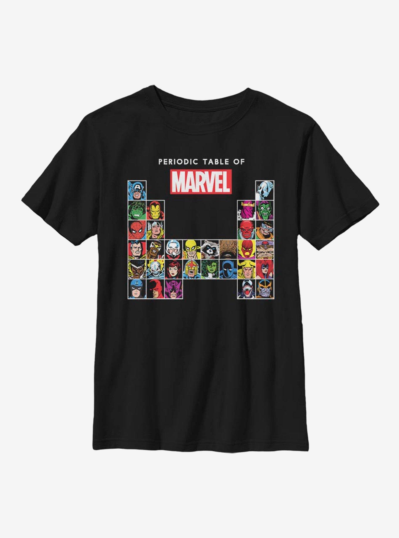 Marvel Periodic Marvel Youth T-Shirt, BLACK, hi-res