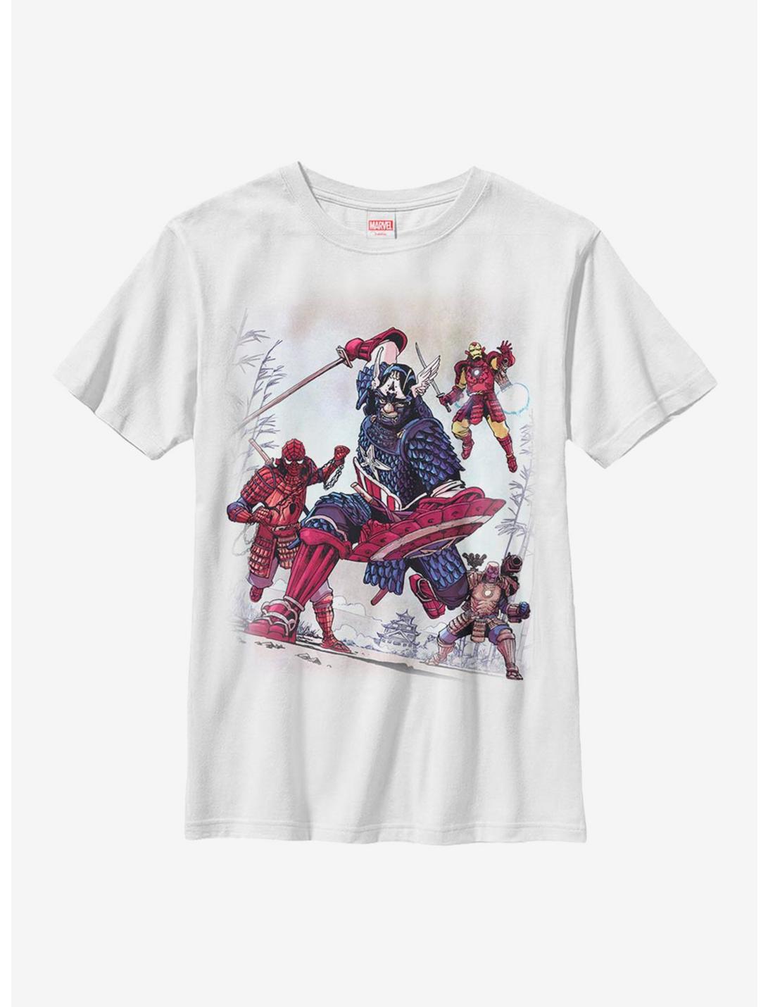 Marvel Avengers Samurai Warriors Youth T-Shirt, WHITE, hi-res
