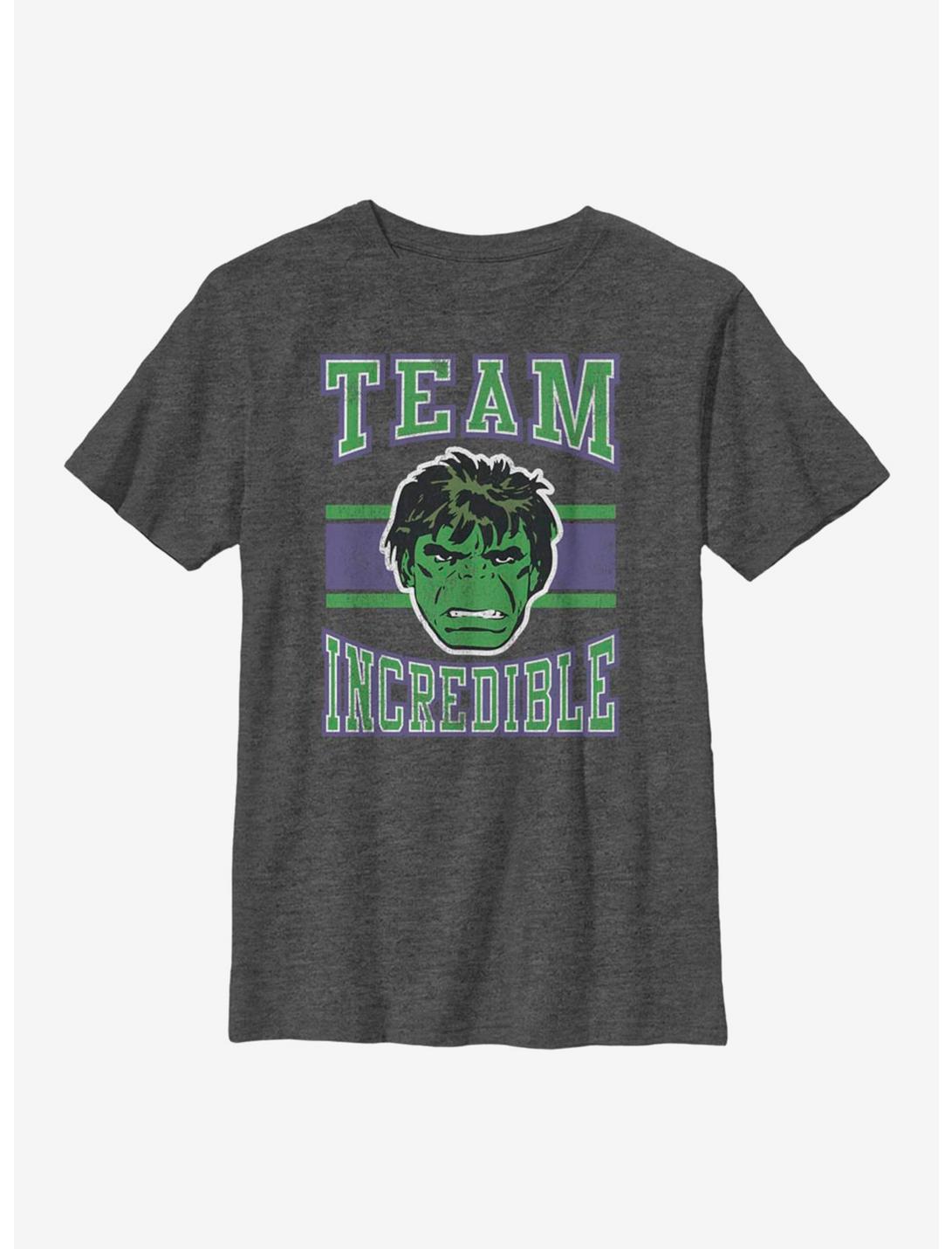 Marvel Hulk Team Incredible Youth T-Shirt, CHAR HTR, hi-res