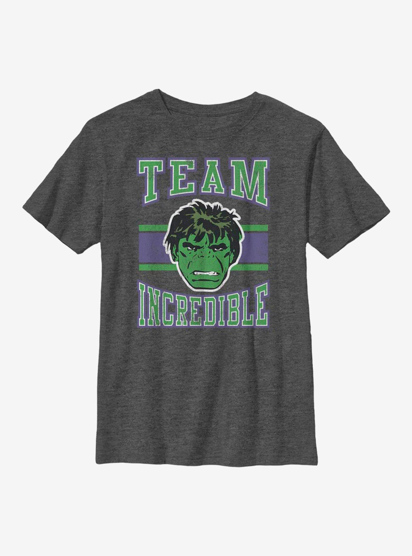 Marvel Hulk Team Incredible Youth T-Shirt, CHAR HTR, hi-res