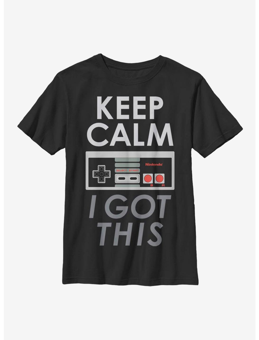 Nintendo Super Mario Calm Controller Youth T-Shirt, BLACK, hi-res