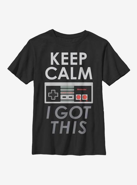 Nintendo Super Mario Calm Controller Youth T-Shirt - BLACK | BoxLunch