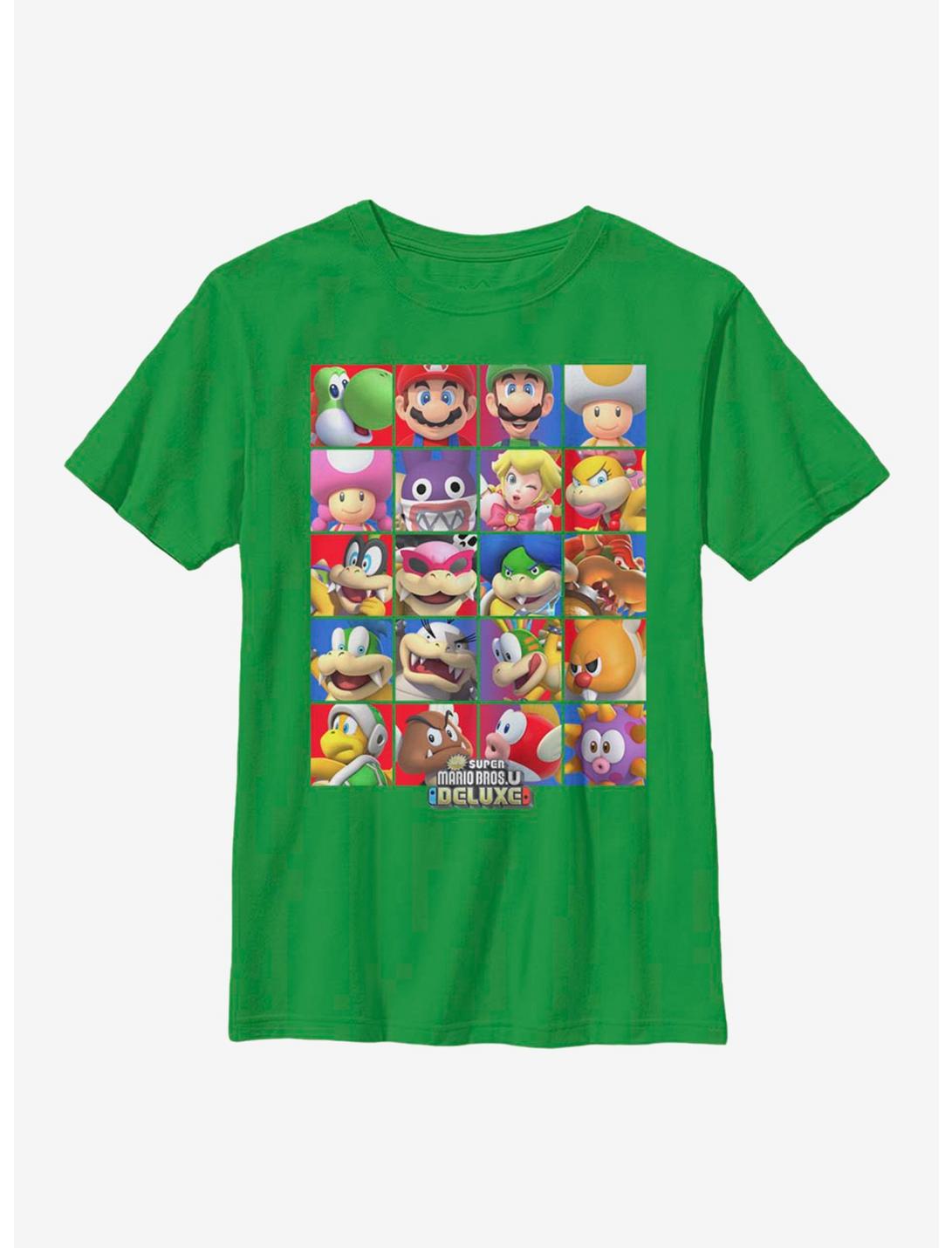 Nintendo Super Mario Character Stack Youth T-Shirt, KELLY, hi-res