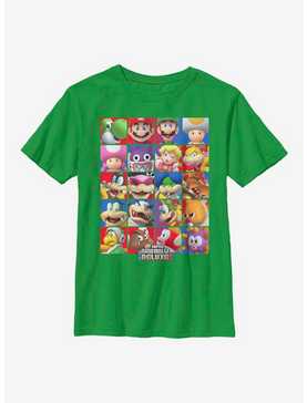Nintendo Super Mario Character Stack Youth T-Shirt, , hi-res