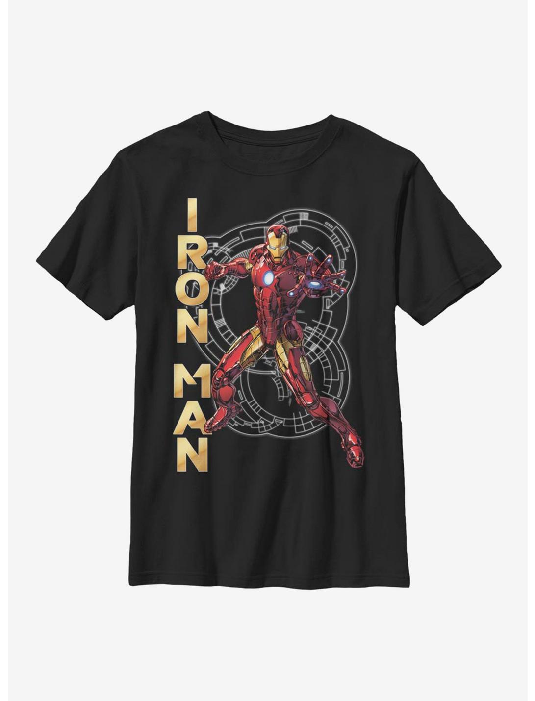 Marvel Iron Man Tech Youth T-Shirt, BLACK, hi-res