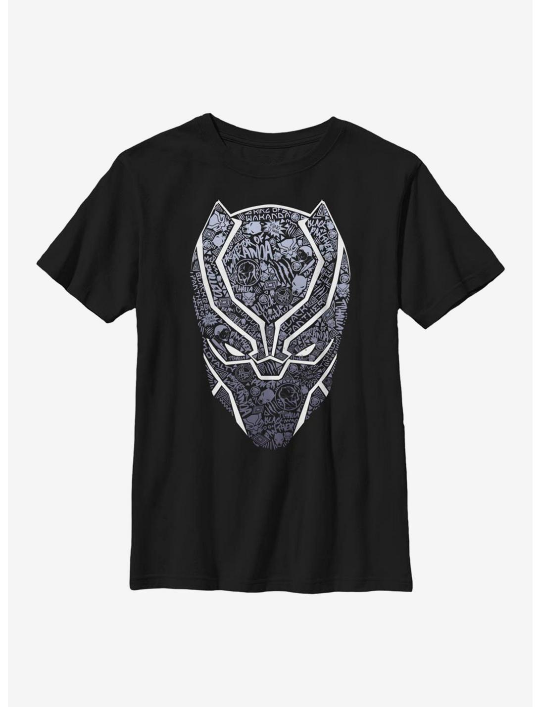 Marvel Black Panther Icon Fill Youth T-Shirt, BLACK, hi-res