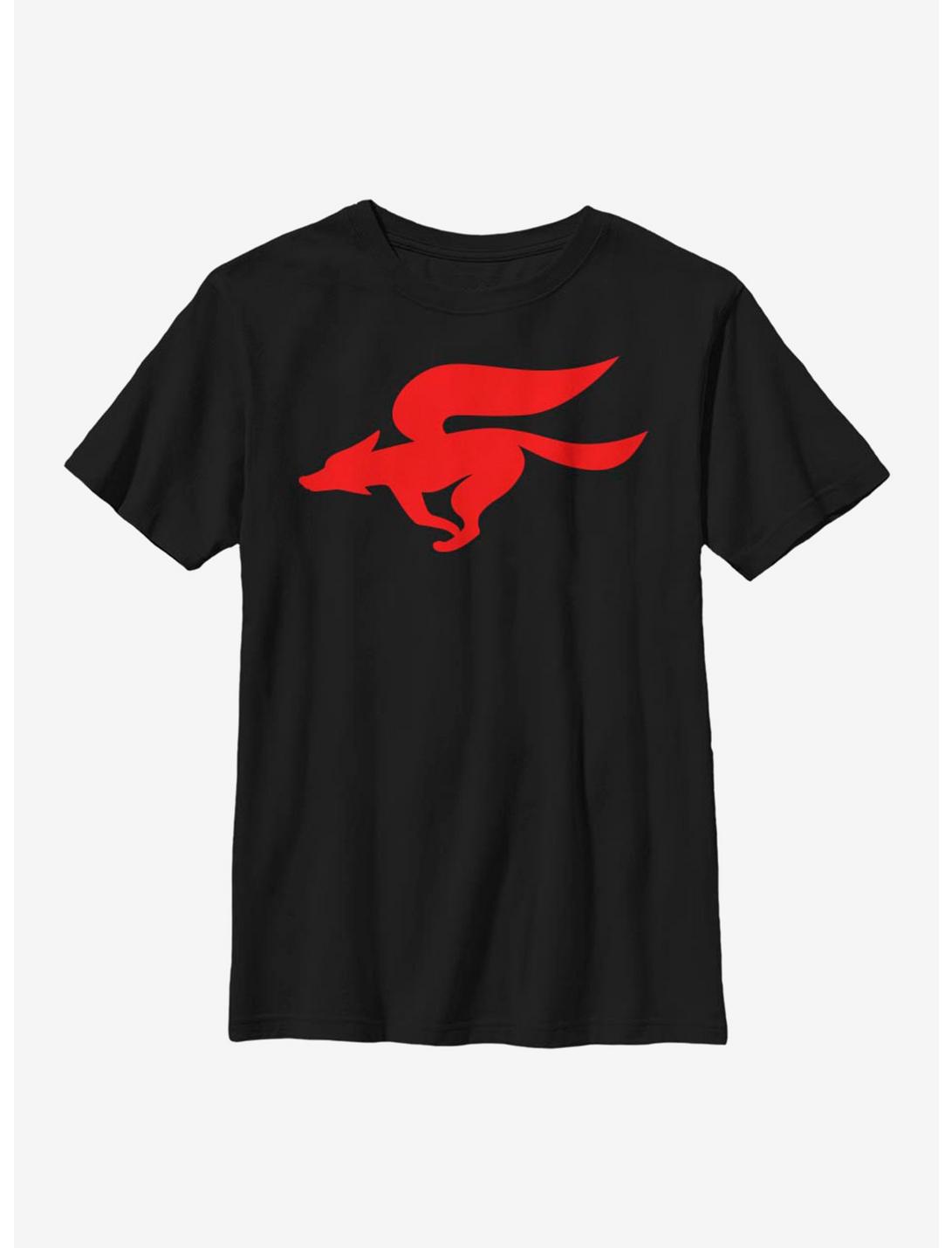 Nintendo Star Fox Fox Logo Youth T-Shirt, BLACK, hi-res