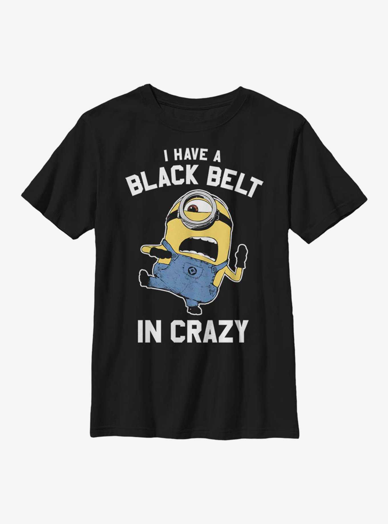 Despicable Me Minions Black Belt in Crazy Youth T-Shirt, , hi-res