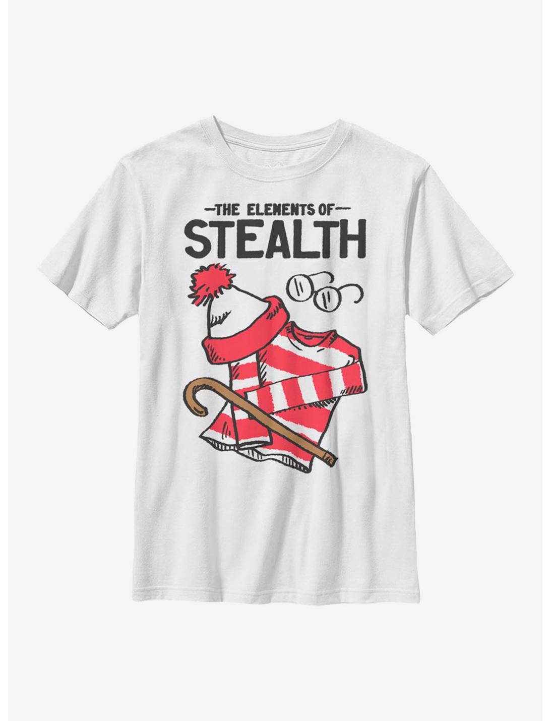 Where's Waldo Elements of Stealth Youth T-Shirt, WHITE, hi-res