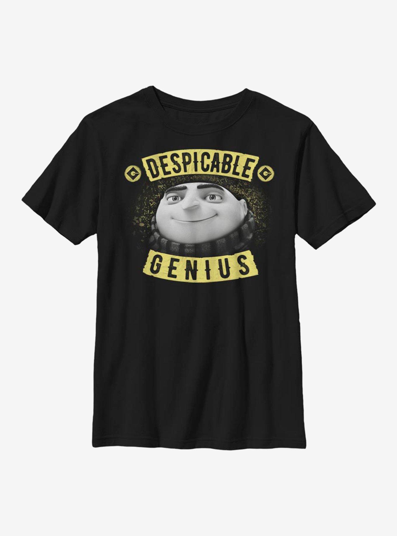 Despicable Me Minions Gru Genius Banner Youth T-Shirt, , hi-res