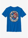 Nintendo Super Mario Game Crest Youth T-Shirt, ROYAL, hi-res