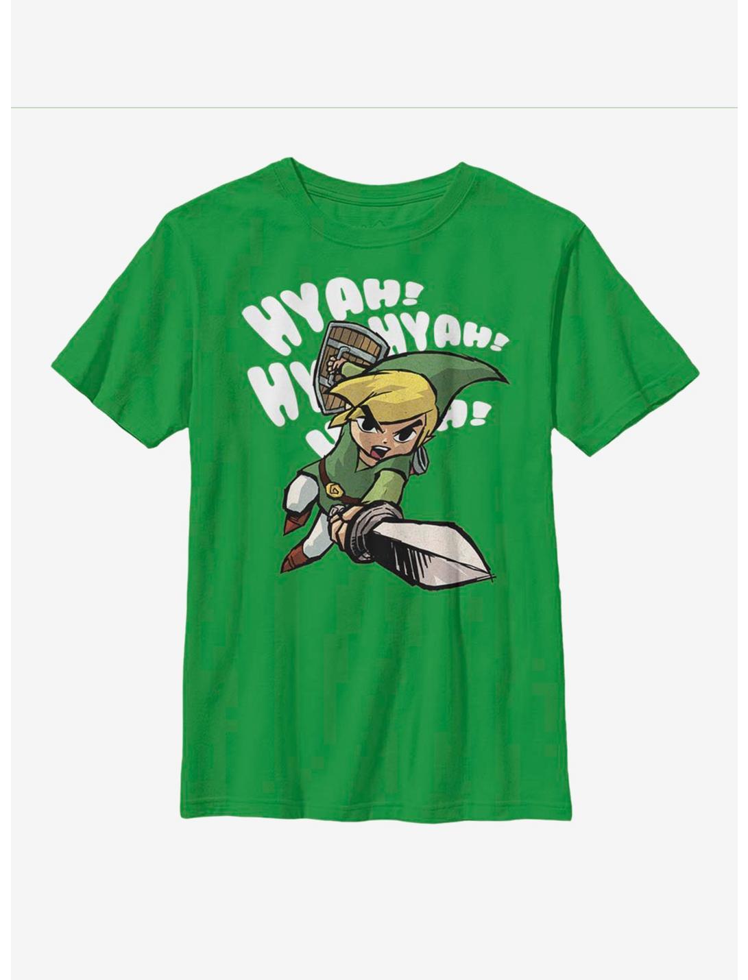 Nintendo The Legend Of Zelda Hyah Hyah Youth T-Shirt, KELLY, hi-res