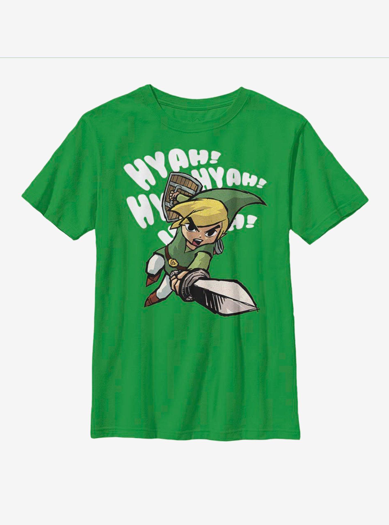 Nintendo The Legend Of Zelda Hyah Hyah Youth T-Shirt, KELLY, hi-res