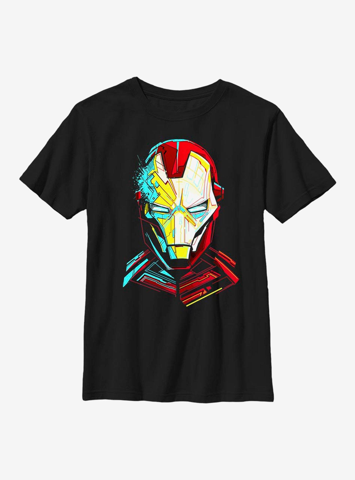Marvel Iron Man Pieced Youth T-Shirt, BLACK, hi-res