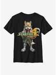 Nintendo Star Fox Logo Fox Youth T-Shirt, BLACK, hi-res