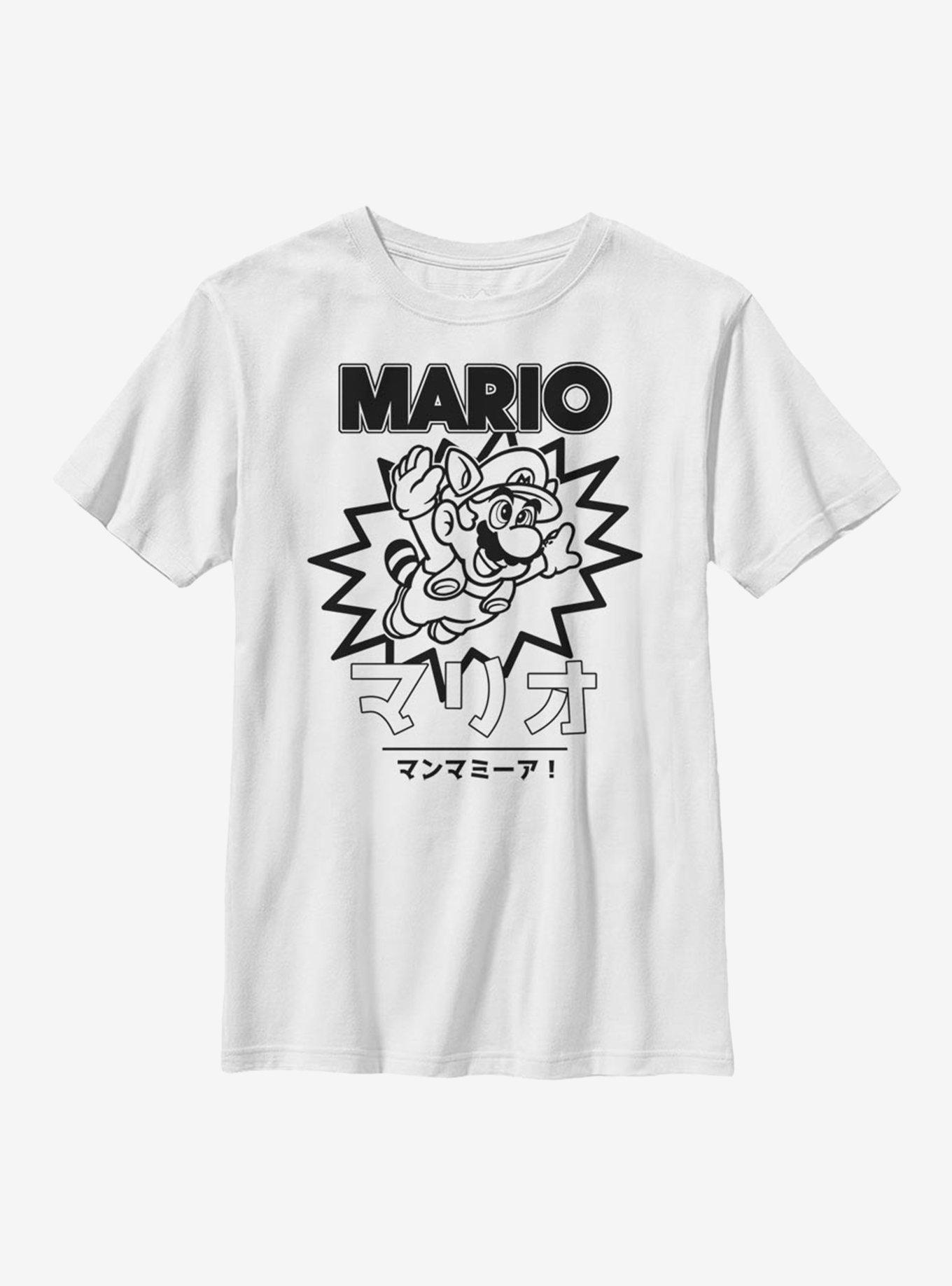 Nintendo Super Mario Japanese Text Youth T-Shirt, , hi-res