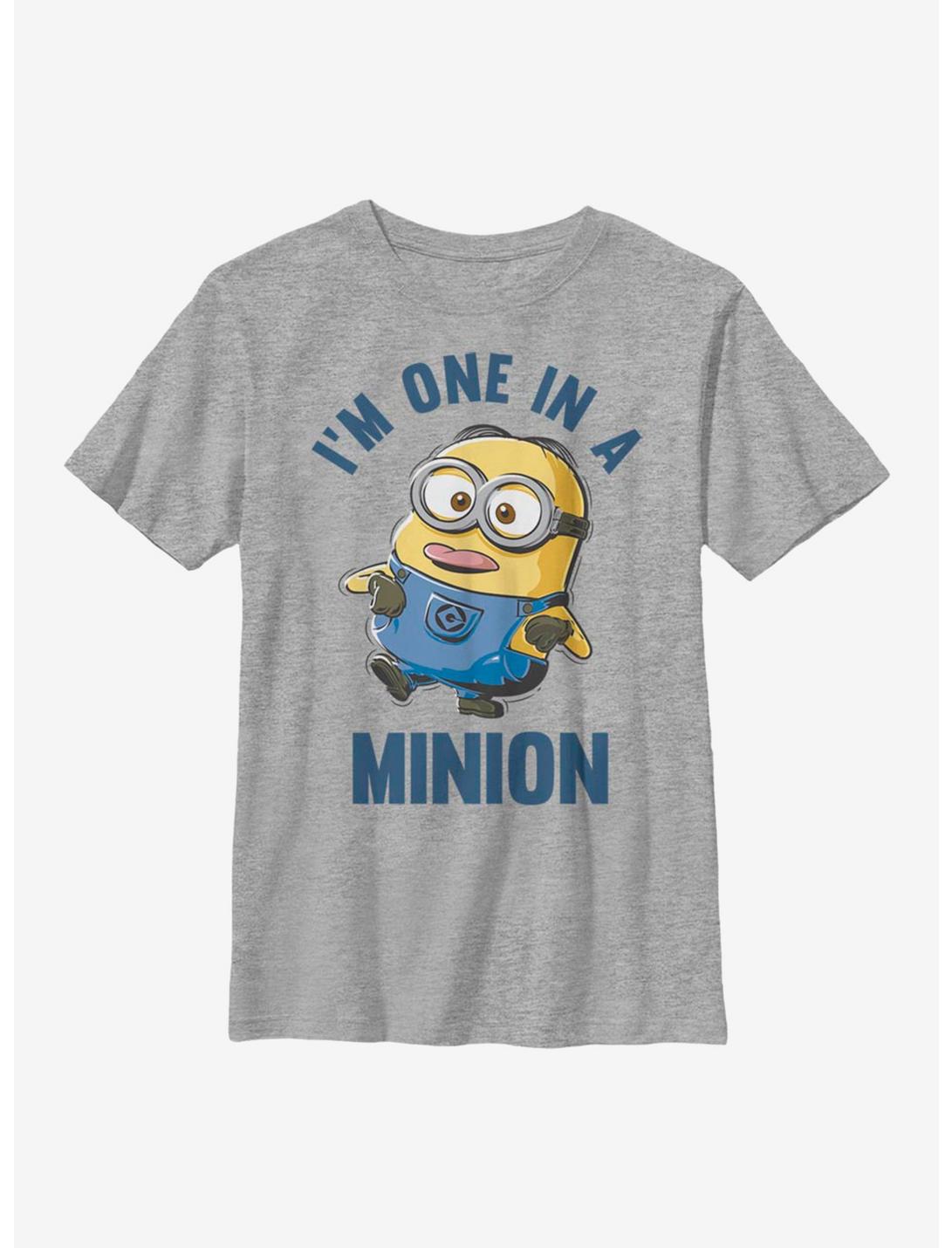 Despicable Me Minions I Am One Youth T-Shirt, ATH HTR, hi-res