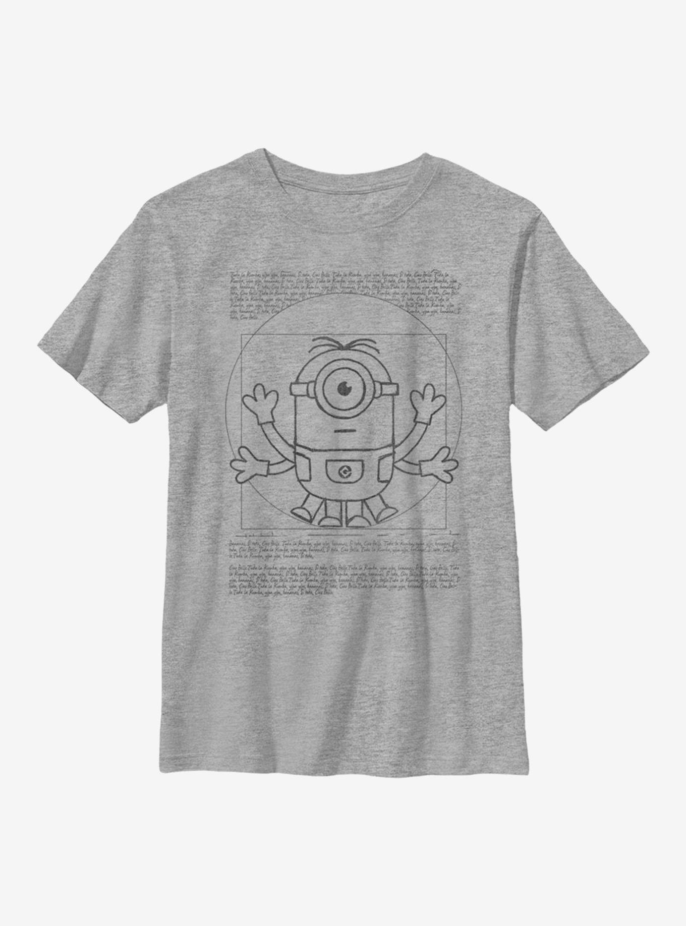 Despicable Me Minions Diagram Youth T-Shirt - GREY | BoxLunch